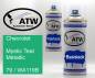 Preview: Chevrolet, Mystic Teal Metallic, 79 / WA119B: 400ml Sprühdose + 400ml Klarlack - Set, von ATW Autoteile West.